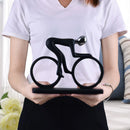 GobekUsa Abstract Resin Cyclist Statue Bike Rider Figurine for Office Living Room