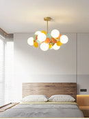 GobekUsa Glass Hanging Ceiling Lamp for Kids Room, Living Room, Bedroom - Modern Chandelier & Home Decor