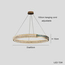 GobekUsa Crystal Ring Ceiling Chandelier | Stainless Steel | Luxury Home Decor
