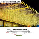 GobekUsa Icicle LED String Lights: Festive Outdoor Christmas Decoration for Party, Patio, Garden