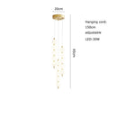 GobekUsa Art Deco LED Glass Pingpong Pendant Light in Gold Chrome Black.