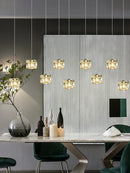 GobekUsa Crystal Chandelier Pendant Light for Modern Indoor Dining and Kitchen Lighting
