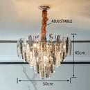 GobekUsa LED Leaf Chandelier: Modern Living Room Decor Lighting for Duplex Rotating Stairs