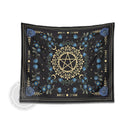 GobekUsa Blue Rose Moon Floral Tapestry Wall Hanging Botanical Tarot Mat