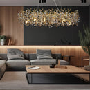 GobekUsa Large Crystal Chandelier for Dining Room - Nordic LED Island Hanging Light