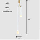 GobekUsa Black & Gold Minimalist Iron Chandelier - Modern Nordic Design Lighting