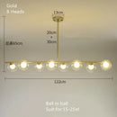 GobekUsa Glass Ball Chandelier - Modern LED Pendant Lamp for Home Decor