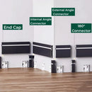 GobekUsa LED Skirting Aluminum Profiles: Brushed Gold/Black, Conner Baseboard, Diffuser, Stair, Floor, Wall Decor