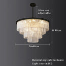 GobekUsa Elegant Crystal Glass Chandelier for Luxury Home Decor