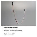 GobekUsa Leather Luminous Line Chandelier | Modern Minimalist Duplex Dining Room Office Art Luxury Lamp
