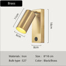 GobekUsa Black Brass LED Wall Sconce Lighting Fixture - Nordic Art Wall Lamp