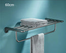 GobekUsa Grey Bathroom Accessories Set: Paper Holder, Corner Shelf, Towel Rack, Toilet Brush Holder, Towel Holder