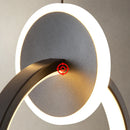 GobekUsa Black Gold Round Pendant Light Chandelier for Bedside Long Cable 12W