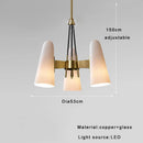 GobekUsa Elegant White Glass Cup Chandeliers for Luxe Living Room