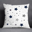 GobekUsa Blue Geometric Floral Design Pillowcase - Modern Home Decor Cushion Cover