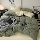 GobekUsa Cotton Bed Sets Comforter Cover Set with Corner Ties