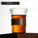 GobekUsa Japanese Walnut Tea Cup Set - High-Grade Glass Coffee & Flower Tea Cups