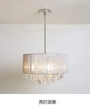 GobekUsa Crystal Fabric Pendant Lamp: Modern Minimalist Style for Bedroom, Study Room & Restaurant.