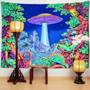 GobekUsa Jellyfish Underwater Tapestry: Psychedelic Alien Art for Home Decor