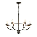 GobekUsa Industrial Chandelier Light: Retro Iron Pendant Lamp for Living Room, Kitchen, Restaurant