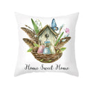 GobekUsa Easter Egg Bunny Flower Birds Sofa Pillow Cover