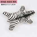 GobekUsa Gold Tiger Skin Ceramic Plate Zebra Dish Jewelry Holder Tray