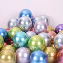 GobekUsa 12-Inch Metal Latex Confetti Balloon Set for Wedding, Birthday, Party Decorations