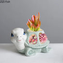 GobekUsa Cartoon Turtle Ceramic Vase for Stylish Table Decor & Flower Arrangement