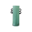 GobekUsa Glass Vase: Double-eared Straight-tube Flower Arrangement Hydroponics Terrarium Home Decoration