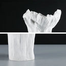 GobekUsa Irregular Resin Vase Black White Flowers Handicraft Ornaments Home Decor