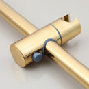 GobekUsa Gold Finished Handheld Shower Rod Wall Mounted Double Hole Taps