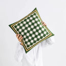 GobekUsa Geometric Tufted Embroidery Cushion Cover 45x45cm Black White Lattice Sofa Pillow