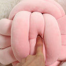 GobekUsa Handmade Knotted Ball Round Plush Pillow for Home Decoration