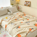 GobekUsa Cozy Milk Velvet Blanket: Cute Pattern, Warm, Multi-Functional Sofa & Travel Shawl