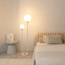 GobekUsa Black White Metal Floor Lamp 3 Dimming White Glass - Elegant Standing Light for Home