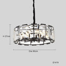GobekUsa Black Crystal Pendant Chandelier for Home Decor Luxe Lighting