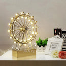 GobekUsa LED Ferris Wheel Table Lamp for Bedroom Decor Stainless Steel Night Light