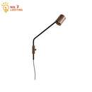 GobekUsa Black Walnut Swing Arm Wall Lamp with Switch | Minimalist Design for Home Decor