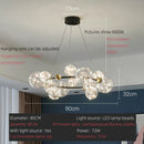 GobekUsa LED Glass Bulb Pendant Light: Modern Round Design, Gold/Black, Gypsophila String