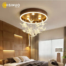 GobekUsa Dancing Girl LED Chandelier: Modern Kids Room Light, Cartoon Ceiling Lamp