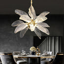 GobekUsa Elegant Copper Chandelier Light for Kitchen Dining Living Room - Modern Luxury Crystal Lamp