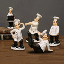 GobekUsa Bearded Chef Resin Figure Sculpture Modern Kitchen Desk Decor Ornaments