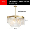 GobekUsa LED Bubble Glass Ceiling Chandelier Light Fixture for Dining Kitchen Bedroom