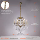 GobekUsa Crystal LED Chandelier for Kitchen Dining Living Bedroom Room