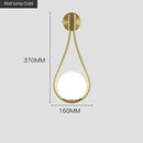 GobekUsa Glass Ball Golden LED Wall Lamp for Living Bedroom, Minimalist Nordic Design