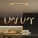 GobekUsa Gold Irregular LED Pendant Lights for Modern Living & Dining Room Lighting