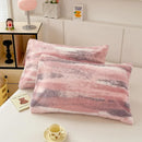 GobekUsa Cozy Winter Plush Pillowcase: Nordic Printed Milk Velvet Soft Home Decor