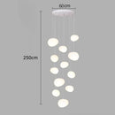 GobekUsa Crystal Chandelier Stair Pendant Light Modern Living Room Interior Lighting