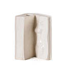GobekUsa Ceramic Man Face Book Stand Vase for Room Decor and Storage