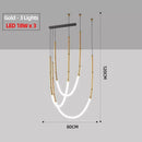 Contemporary Acrylic Line Pendant Light In Brushed Nickel